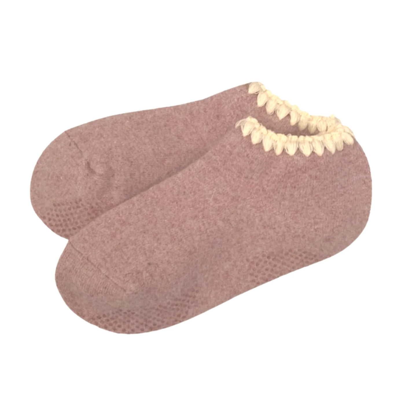 Handcrafted Slipper Socks | Silky Angora with Grips | Medium