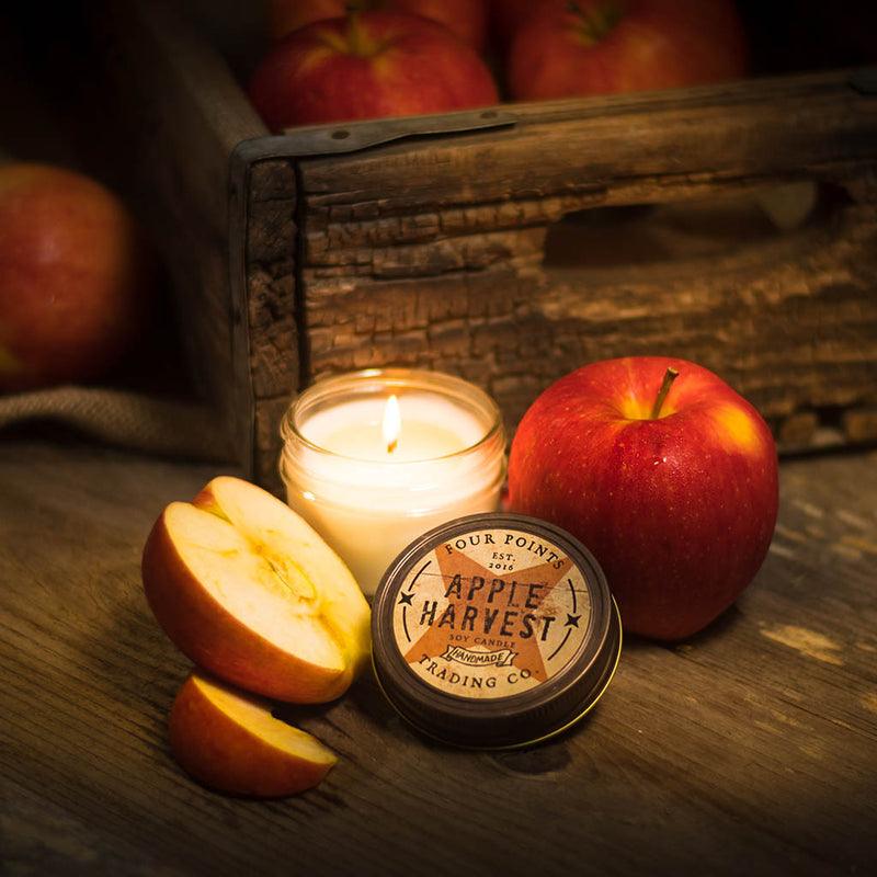 Apple Harvest 4 oz Soy Candle - Four Points Trading Co - The Sock Monster