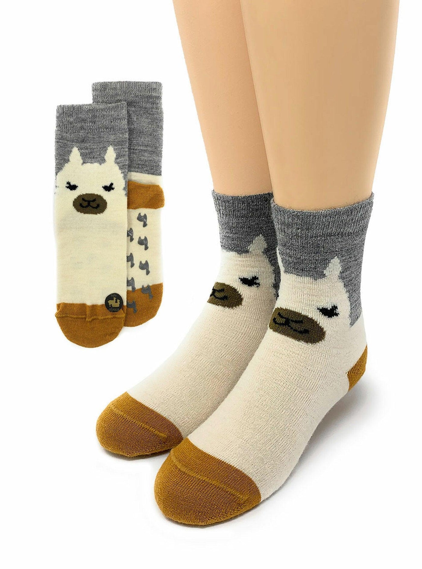 Baby Alpaca Non-Skid Socks Child - Warrior Alpaca - The Sock Monster
