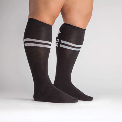 Bad Ass, All Gender Stretch-It™ Wide Calf Knee-high - Sock It To Me - The Sock Monster