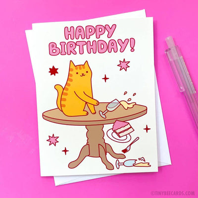"Bad Kitty" | Birthday Card - Tiny Bee Cards - The Sock Monster
