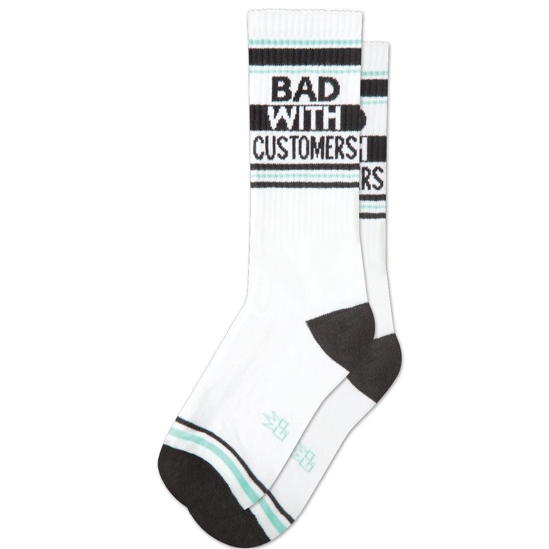 BAD WITH CUSTOMERS Gym Socks - Gumball Poodle - The Sock Monster