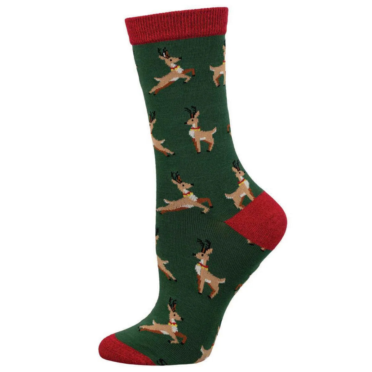 Leaping Reindeer | Women's Bamboo Crew
