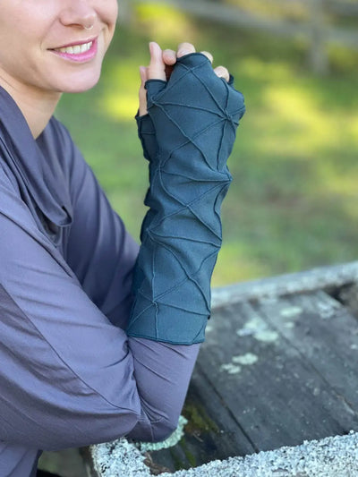 Texture Fingerless Gloves | Bamboo Fleece