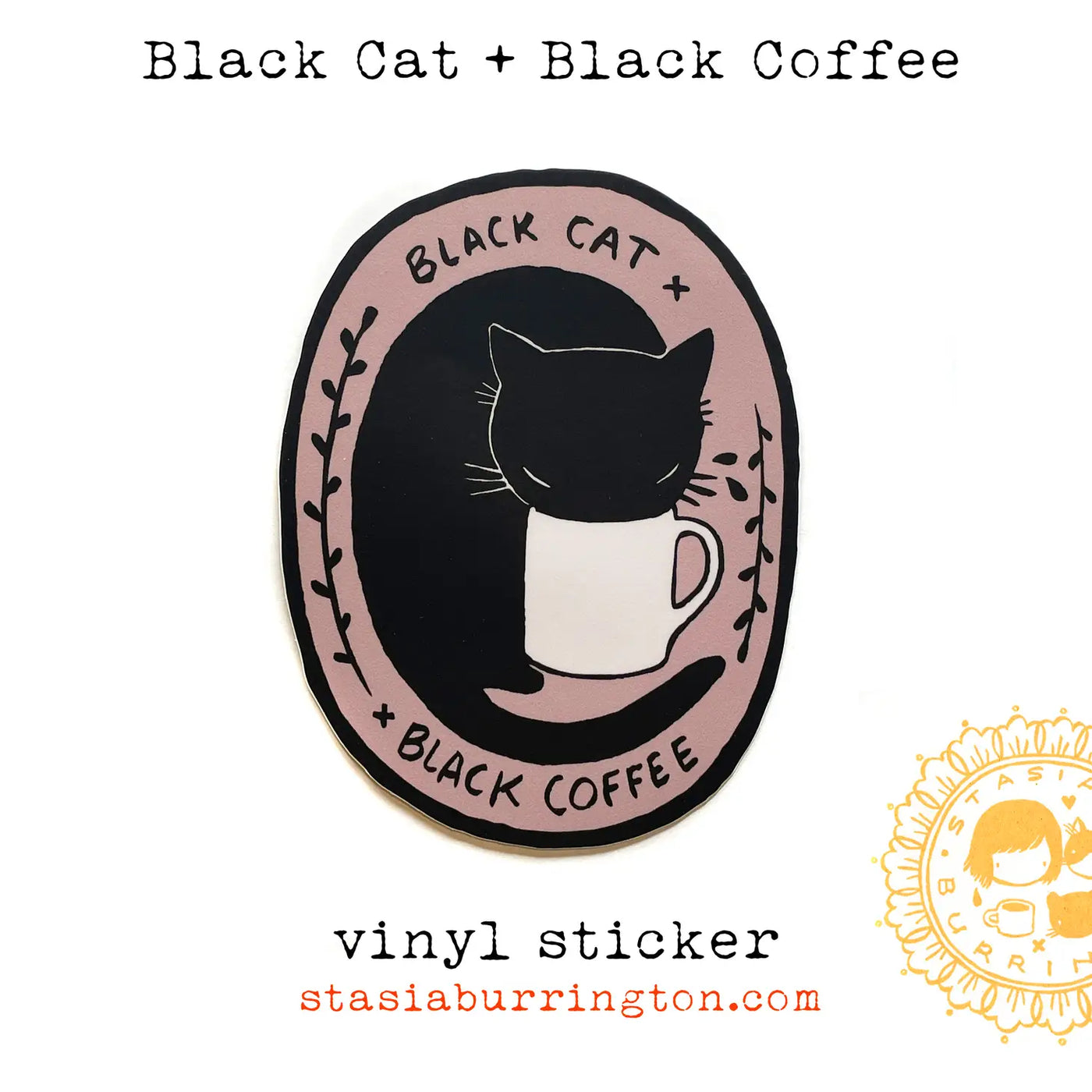 Black Cat Black Coffee |  Vinyl Sticker