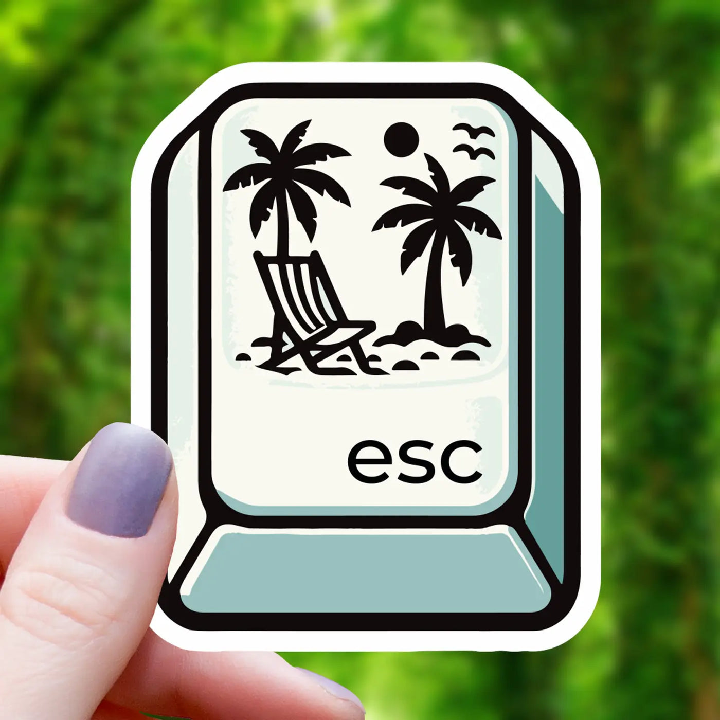 Beach Escape Key | Vinyl Sticker – The Sock Monster