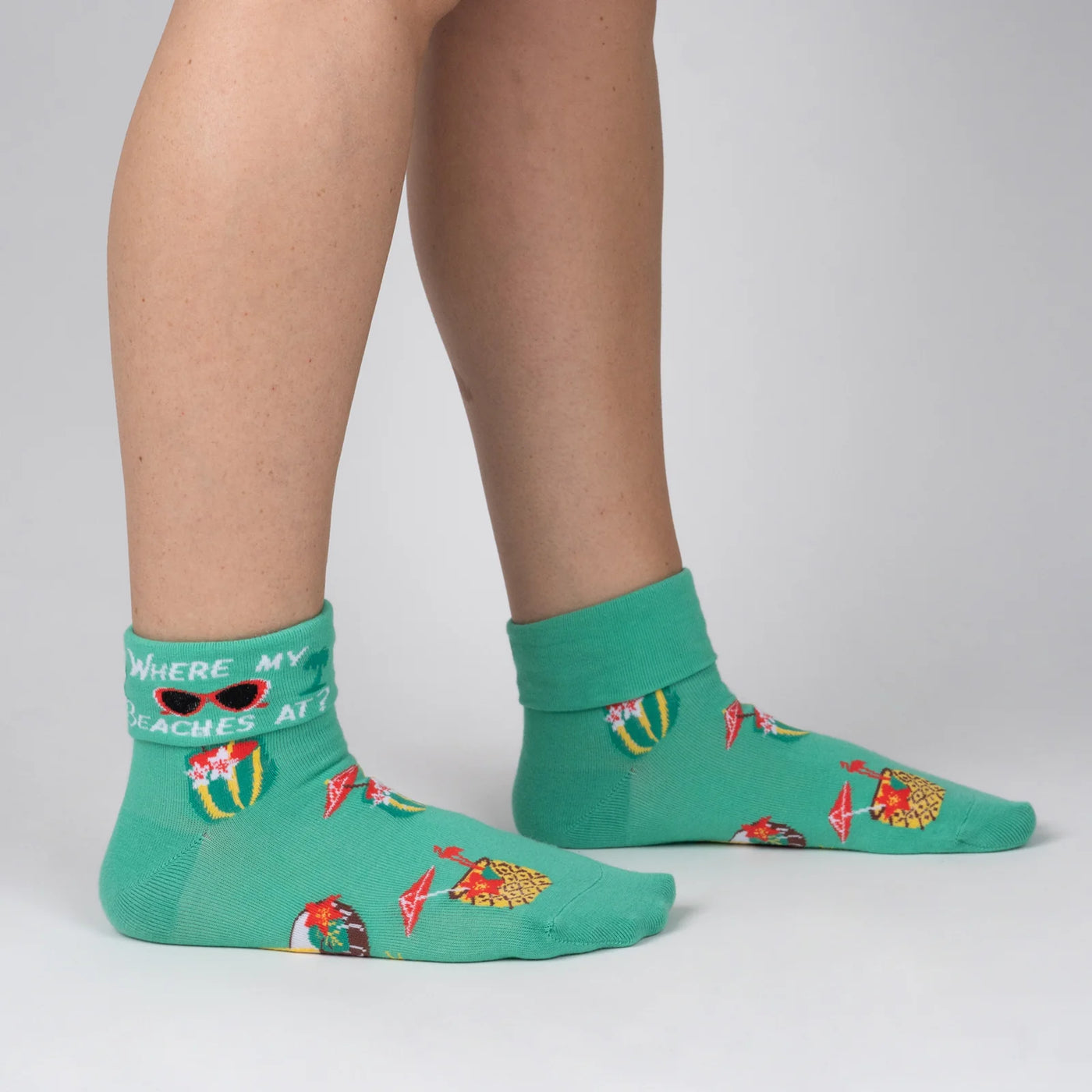 Where My Beaches At? | Women's Turn Cuff Crew