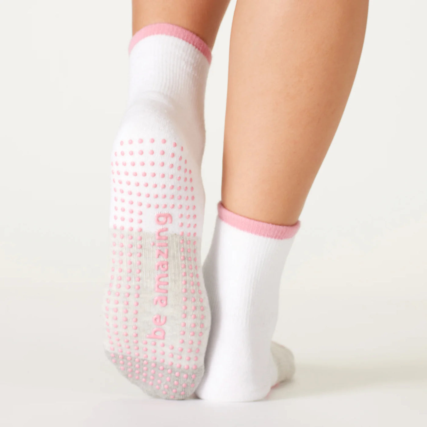 Be Amazing Micro-Crew | Grip Socks | Small/Medium