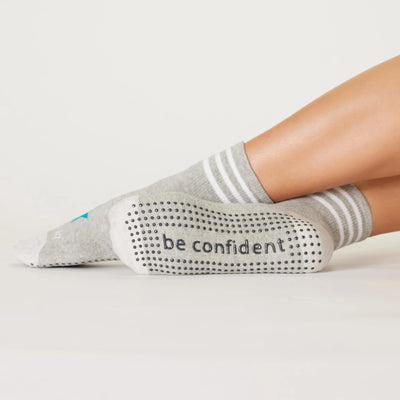 Be Confident Micro-Crew | Grip Socks | Small/Medium