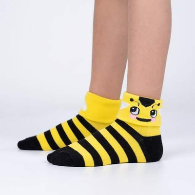Bee-ing Happy, Junior Turn Cuff - Sock It To Me - The Sock Monster