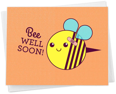 "Bee Well Soon!" | Get Well Card - Tiny Bee Cards - The Sock Monster