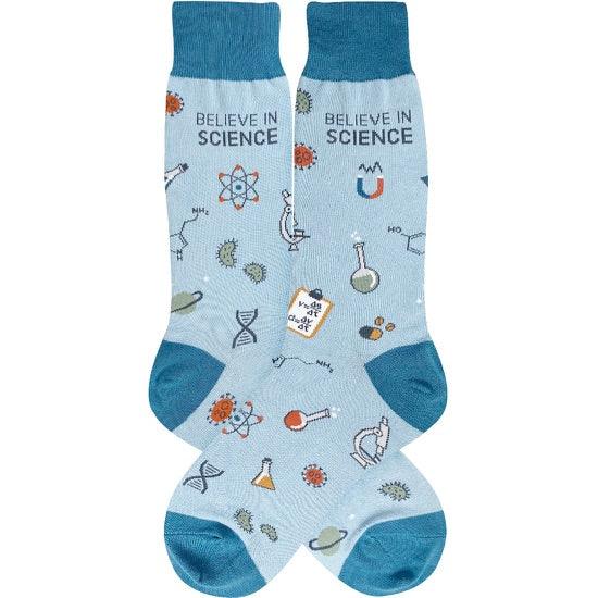 Believe In Science, Men's Crew - Foot Traffic - The Sock Monster