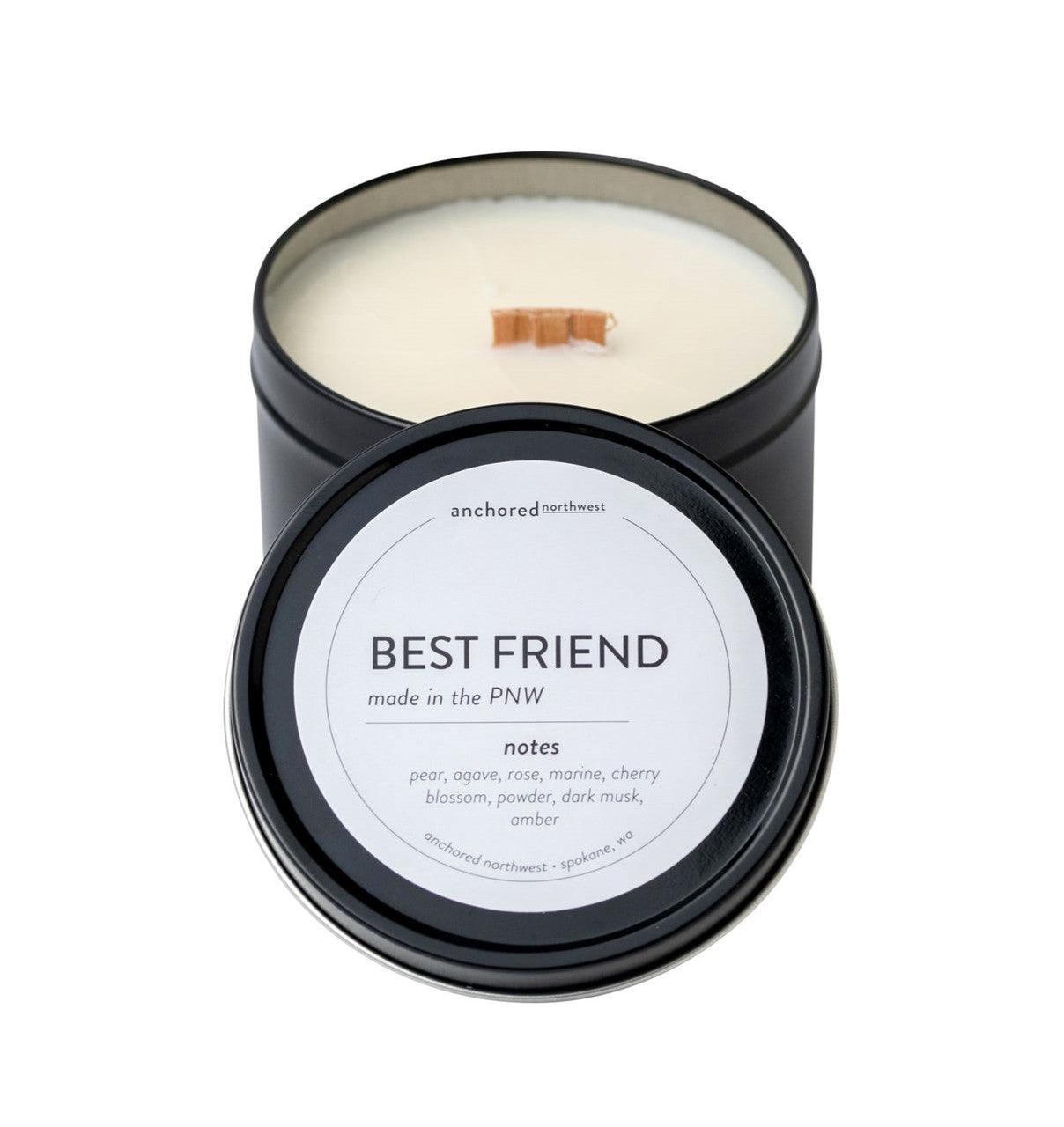 Best Friend 6oz Wood Wick Travel Soy Candle - Anchored Northwest - The Sock Monster