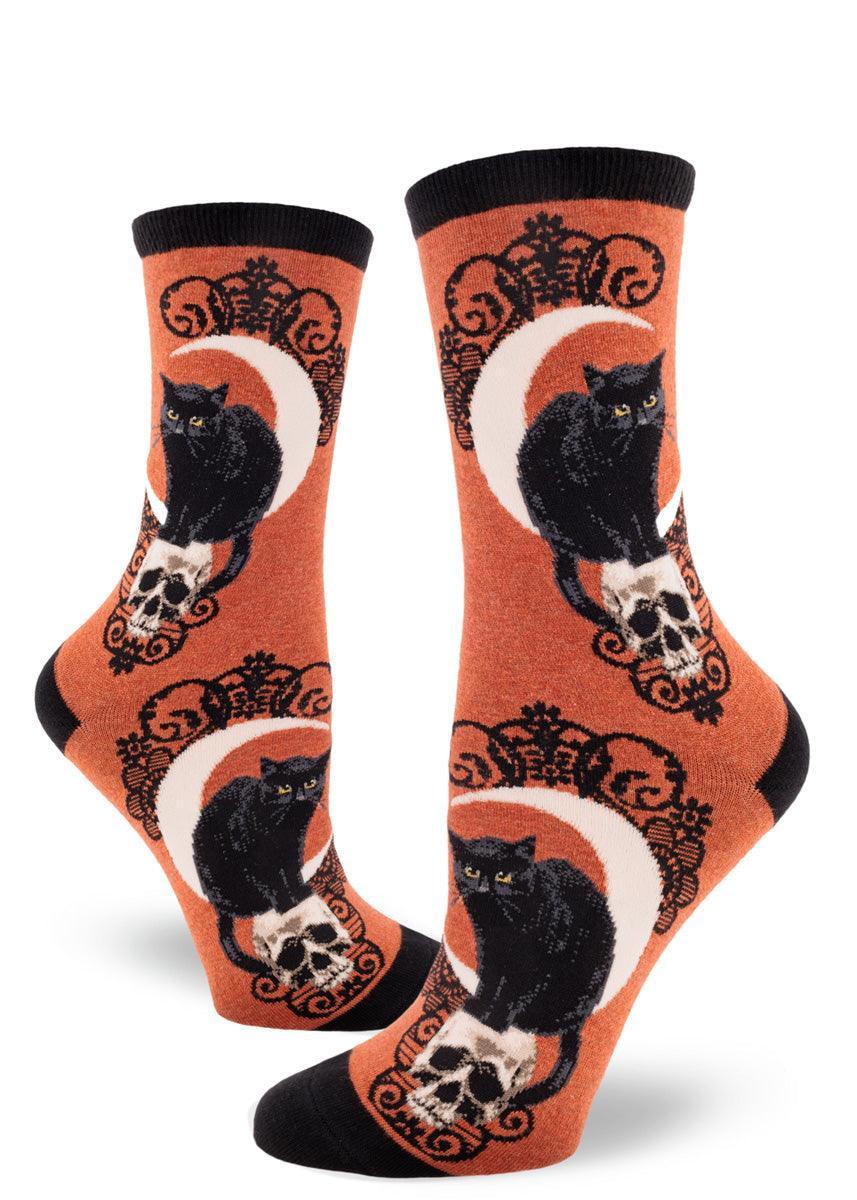 Black Cat Moon, Women's Crew - ModSock - The Sock Monster