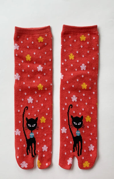 Black Kitty, Tabi Crew - Ninja Socks - Socks Up - The Sock Monster