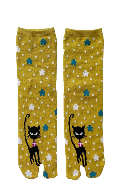 Black Kitty, Tabi Crew - Ninja Socks - Socks Up - The Sock Monster
