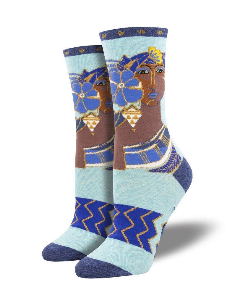 Blossoming Woman, by Laurel Burch, Women's Crew - Socksmith - The Sock Monster