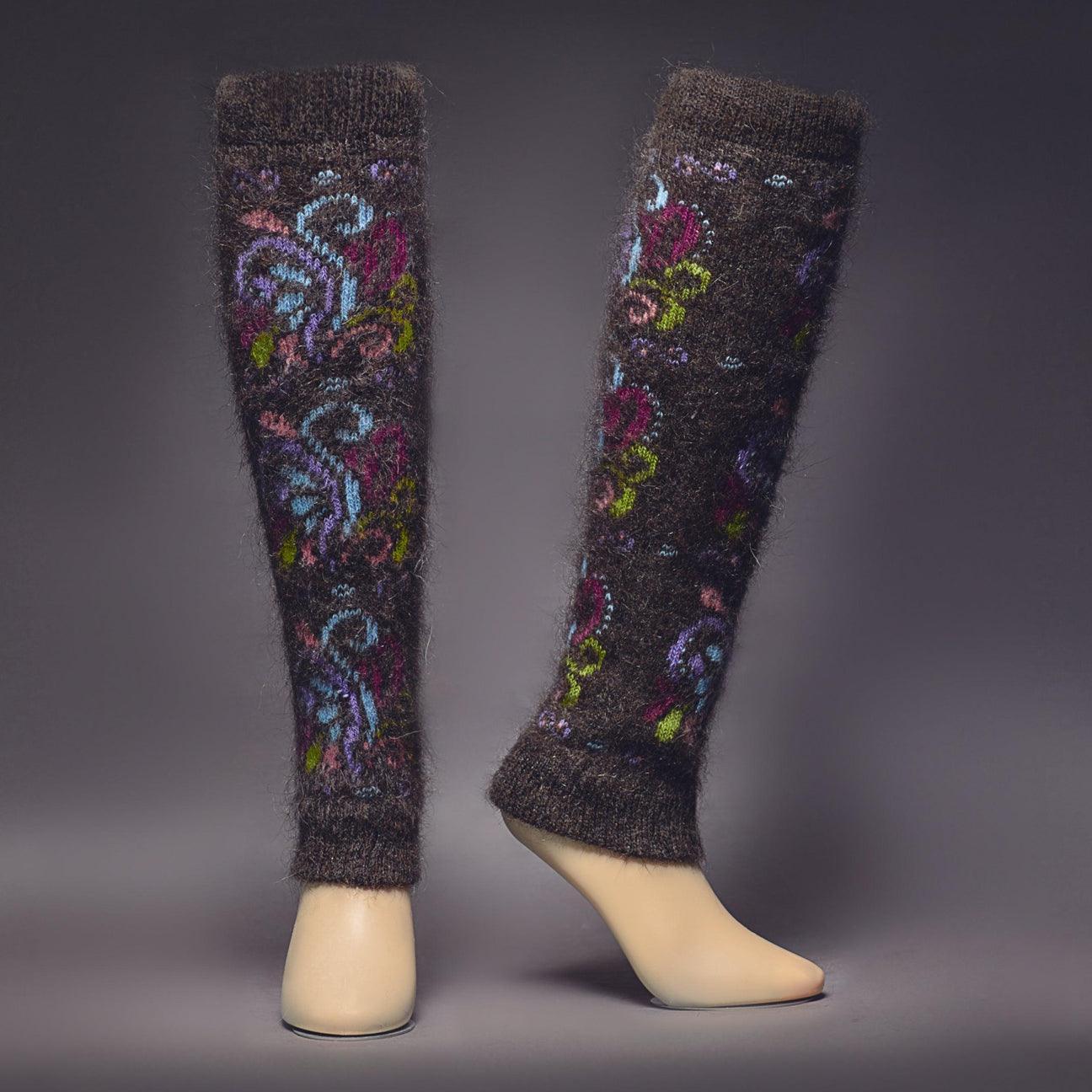 Boho Chic, Goat Wool, Women's Leg Warmers - Siberia Spirit - The Sock Monster