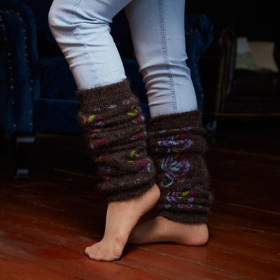 Boho Chic, Goat Wool, Women's Leg Warmers - Siberia Spirit - The Sock Monster