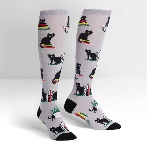 Booked for Meow, Women's Knee-high - Sock It To Me - The Sock Monster