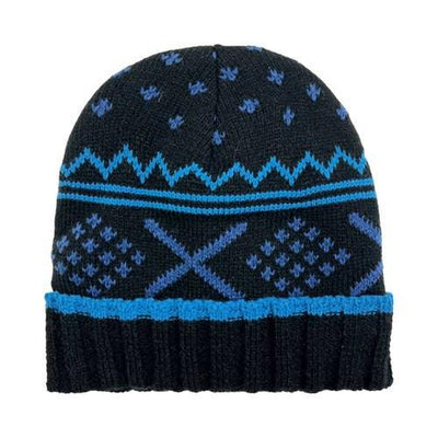 Boys Fleece Lined Knit Nordic Cuff Hat - Grand Sierra - The Sock Monster