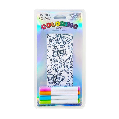 Butterfly Coloring Socks - Living Royal - The Sock Monster