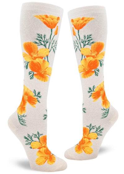 California Poppy, Women's Knee-high - ModSock - The Sock Monster