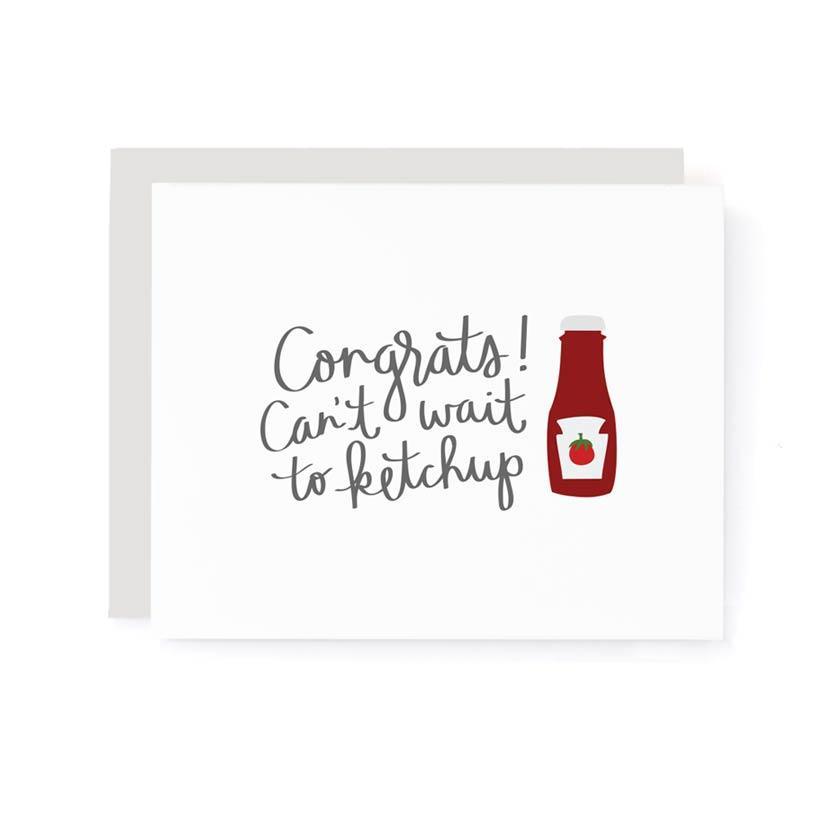 Can't Wait to Ketchup Congrats Card - A Jar Of Pickles - The Sock Monster