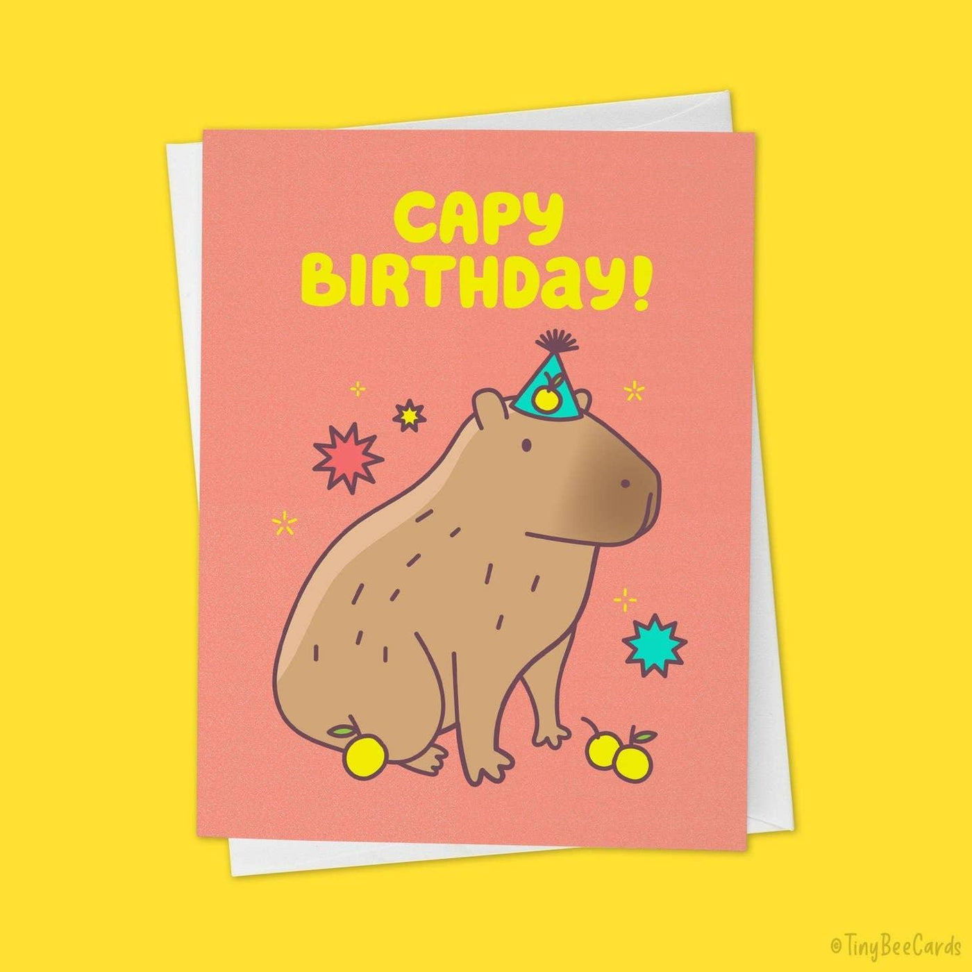 "Capy Birthday" | Birthday Card - Tiny Bee Cards - The Sock Monster
