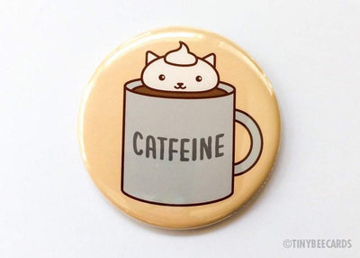 "Catfeine" | Magnet - Tiny Bee Cards - The Sock Monster