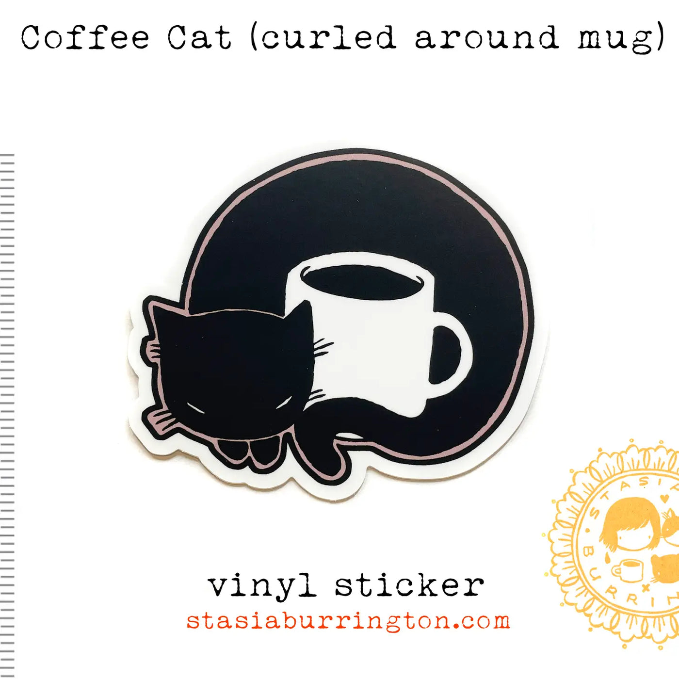 Coffee Cat (Coffee Nap) |  Vinyl Sticker