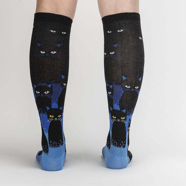 Cats in the Dark Knee High Socks - Sock It To Me - The Sock Monster