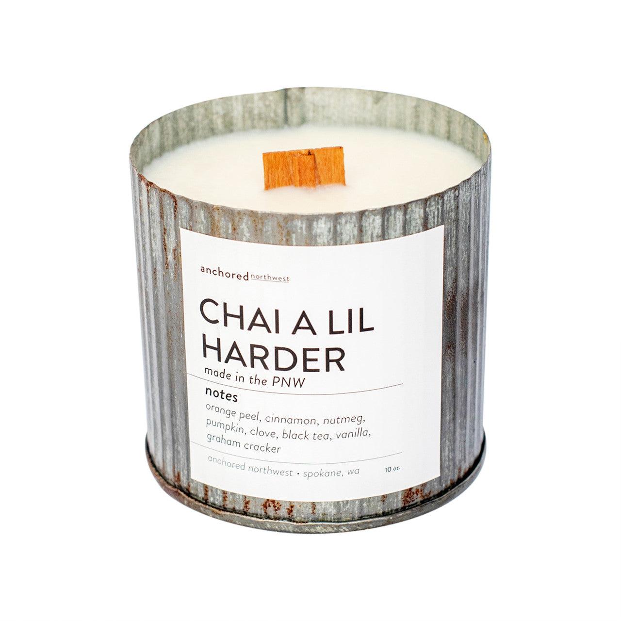 Chai A Lil Harder 10oz Rustic Farmhouse Soy Candle - Anchored Northwest - The Sock Monster