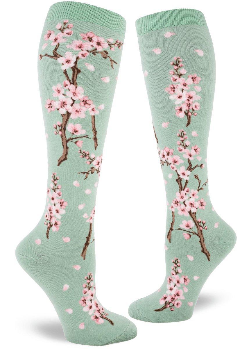 Cherry Blossom, Knee-High - ModSock - The Sock Monster