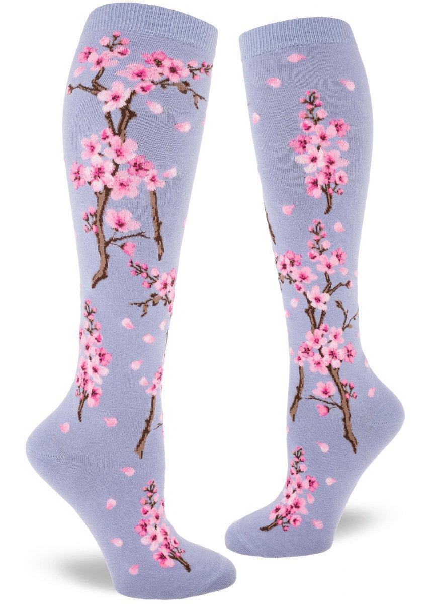 Cherry Blossom, Knee-High - ModSock - The Sock Monster