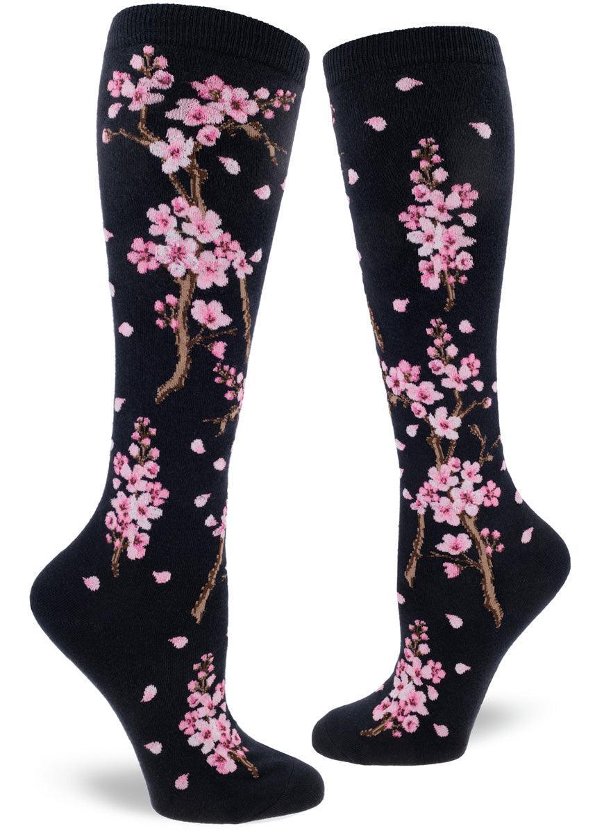 Cherry Blossom, Knee-High - ModSock - The Sock Monster