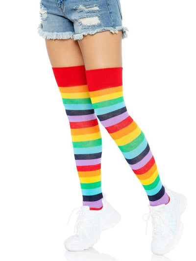 Cherry Rainbow Thigh High Stockings - Leg Avenue - The Sock Monster