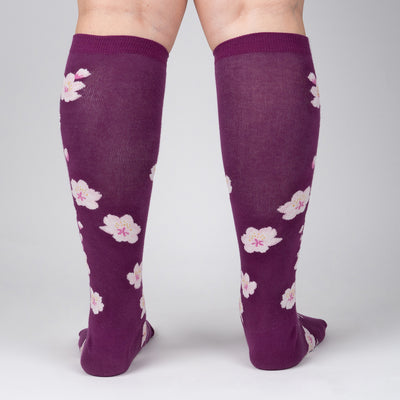 Cherry Blossoms | All Gender Stretch-It™  Wide Calf Knee-high