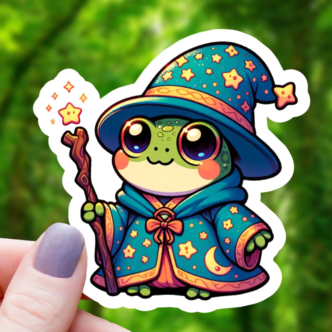 Chibi Wizard Frog | Vinyl Sticker – The Sock Monster