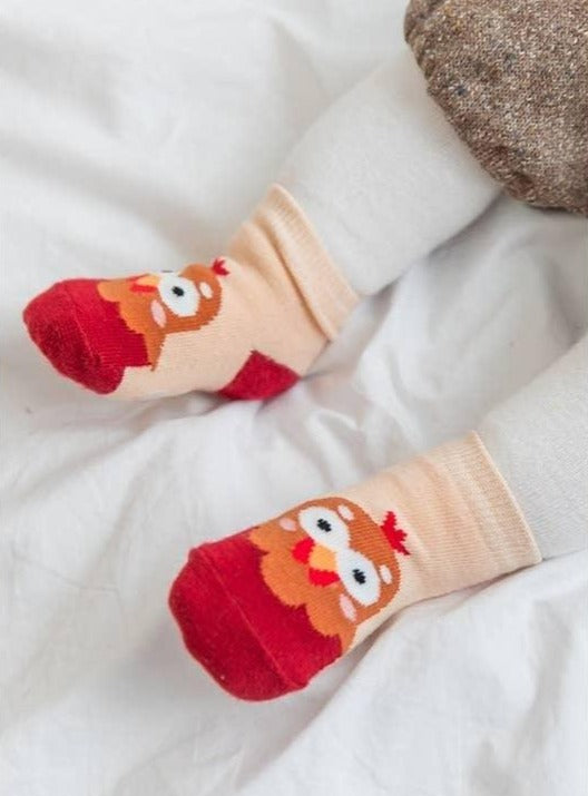 Chicken Non-Skid Zoo Socks - Zoo Socks - The Sock Monster