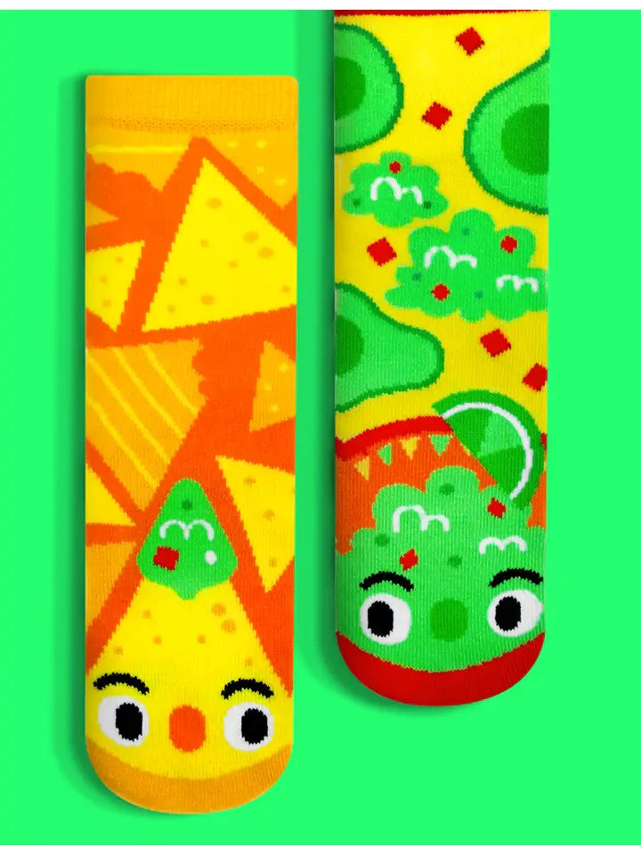 Chips and Guac | Kids Socks | Mismatched Cute Crazy Fun Socks