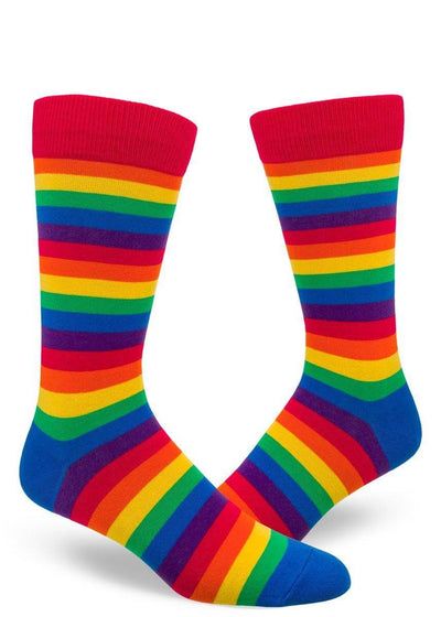 Classic Rainbow Striped, Men's Crew - ModSock - The Sock Monster