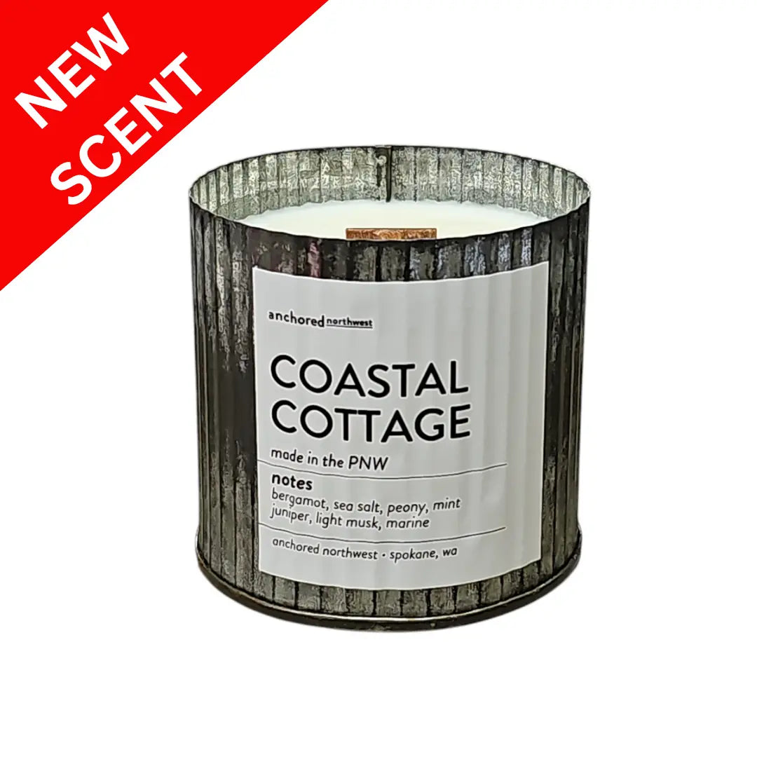 Coastal Cottage | Wood Wick |  10oz Rustic Farmhouse Soy Candle