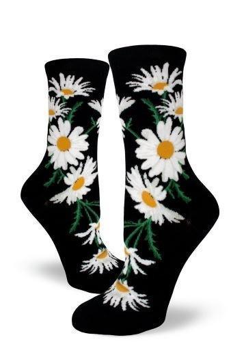 Crazy for Daisies, Women's Crew - ModSock - The Sock Monster
