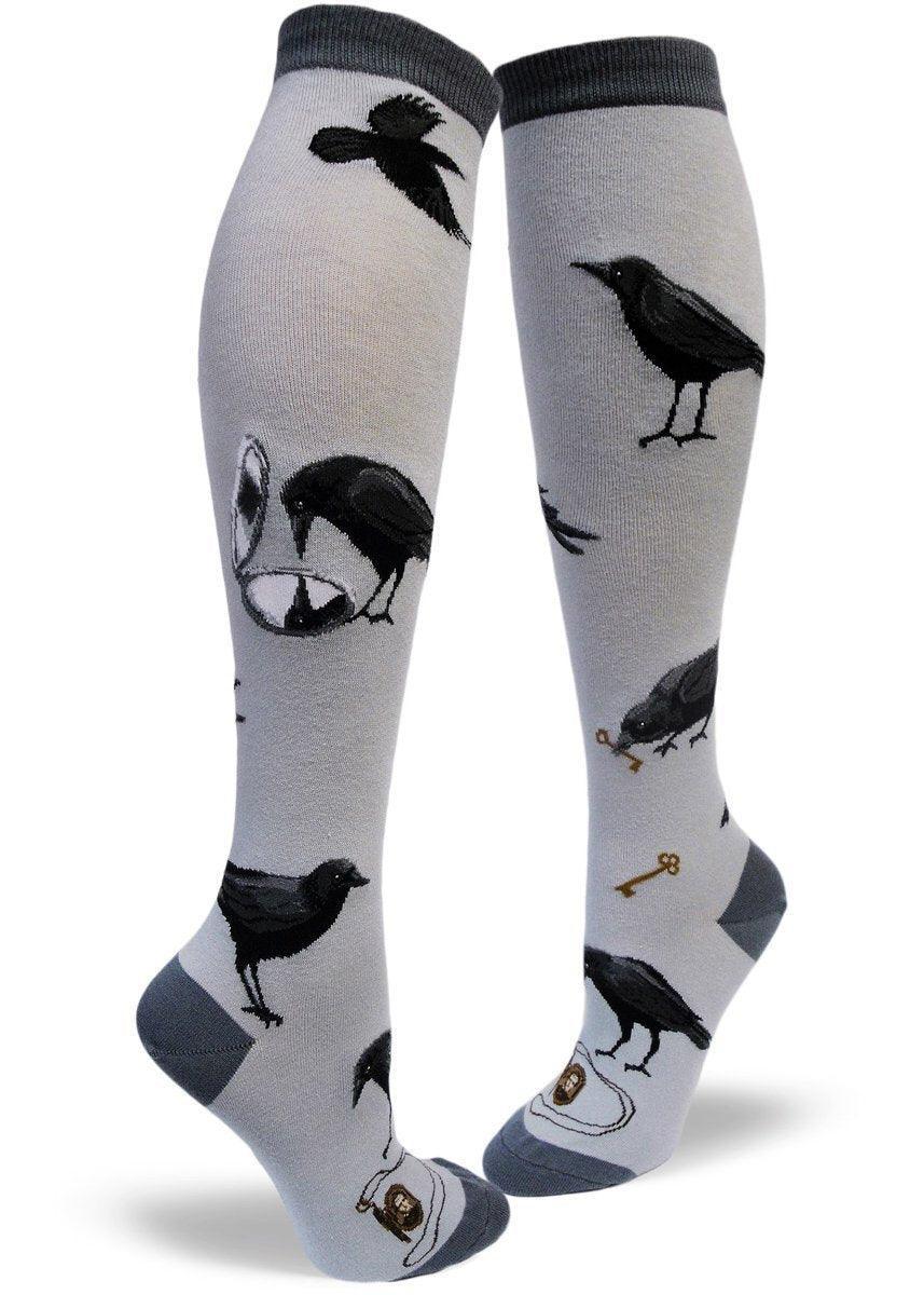 Curious Crows, Women's Knee-high - ModSock - The Sock Monster