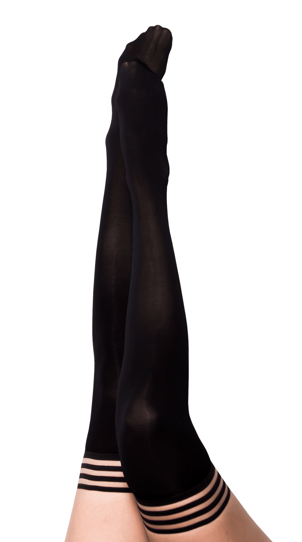 Danielle Back in Black Thigh Highs Petite to Plus Size The