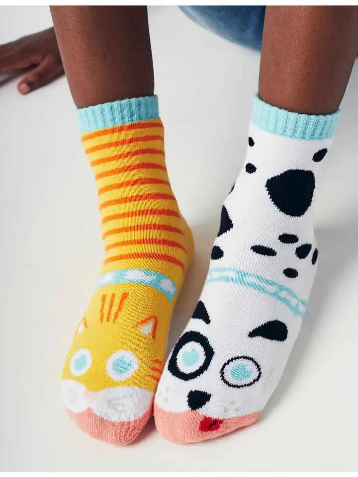 Cat and Dog | Kids Socks | Mismatched Fun Socks