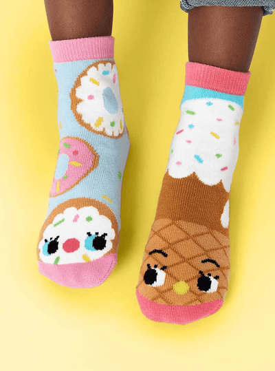 Donut & Ice Cream | Kids Socks | Mismatched Cute Crazy Fun Socks - Pals Socks - The Sock Monster