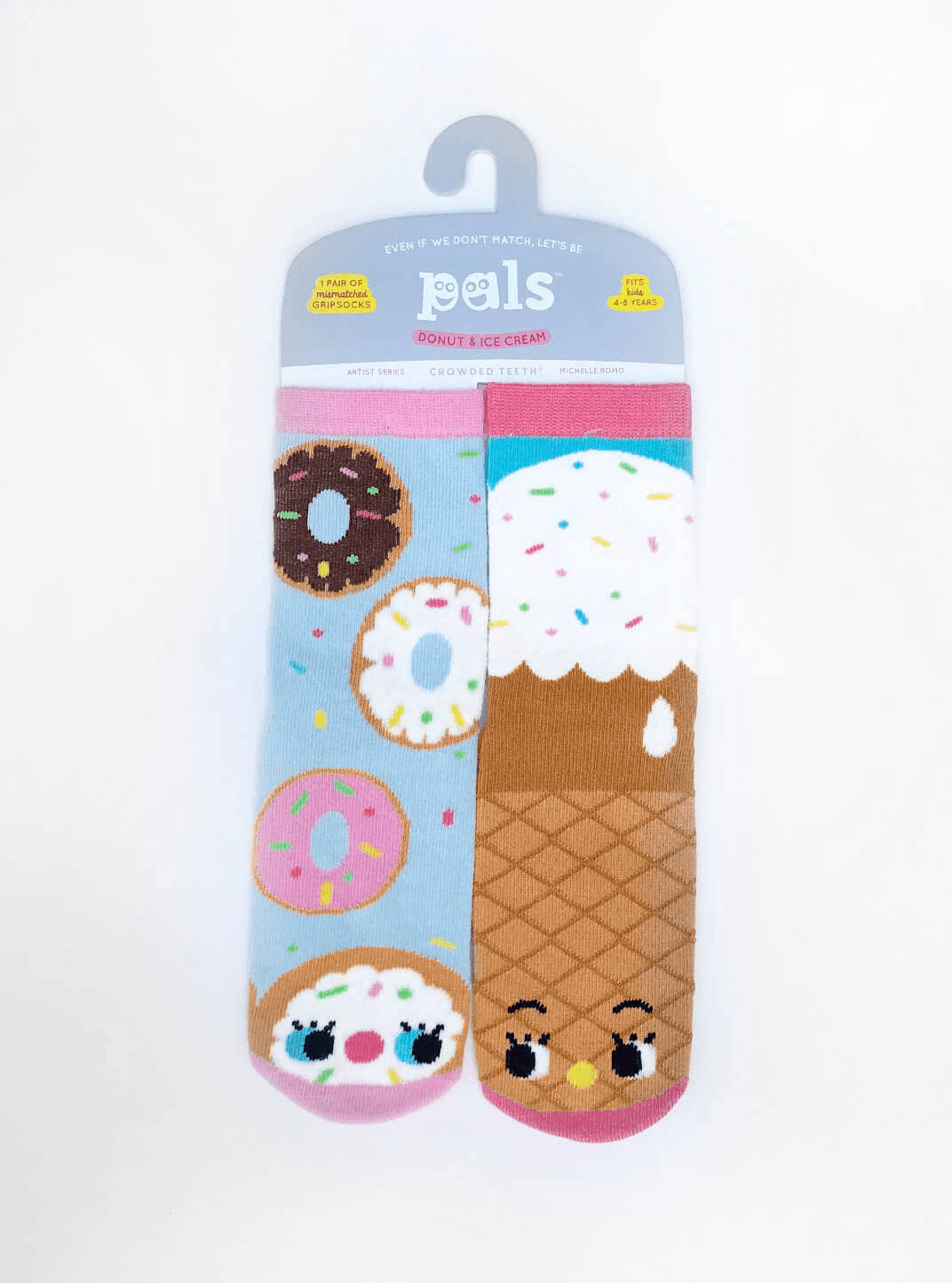 Donut & Ice Cream | Kids Socks | Mismatched Cute Crazy Fun Socks - Pals Socks - The Sock Monster