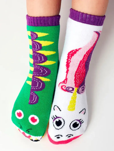 Dragon and Unicorn | Kids Socks | Mismatched Fun Socks